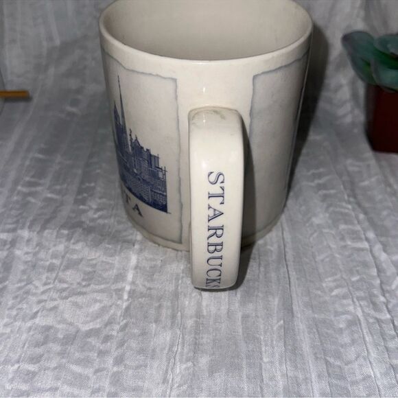 Starbucks Coffee Atlanta GA White Blue Beautiful Architecture Series 18 oz Mug - Picture 2 of 7